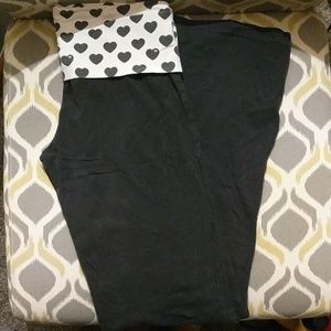 PINK Heart Pattern Yoga Pants